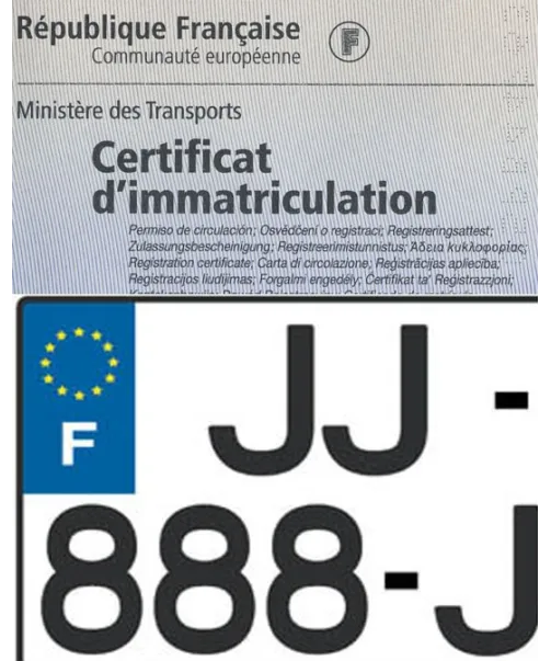 Pack d'immatriculation 50CC + Plaque